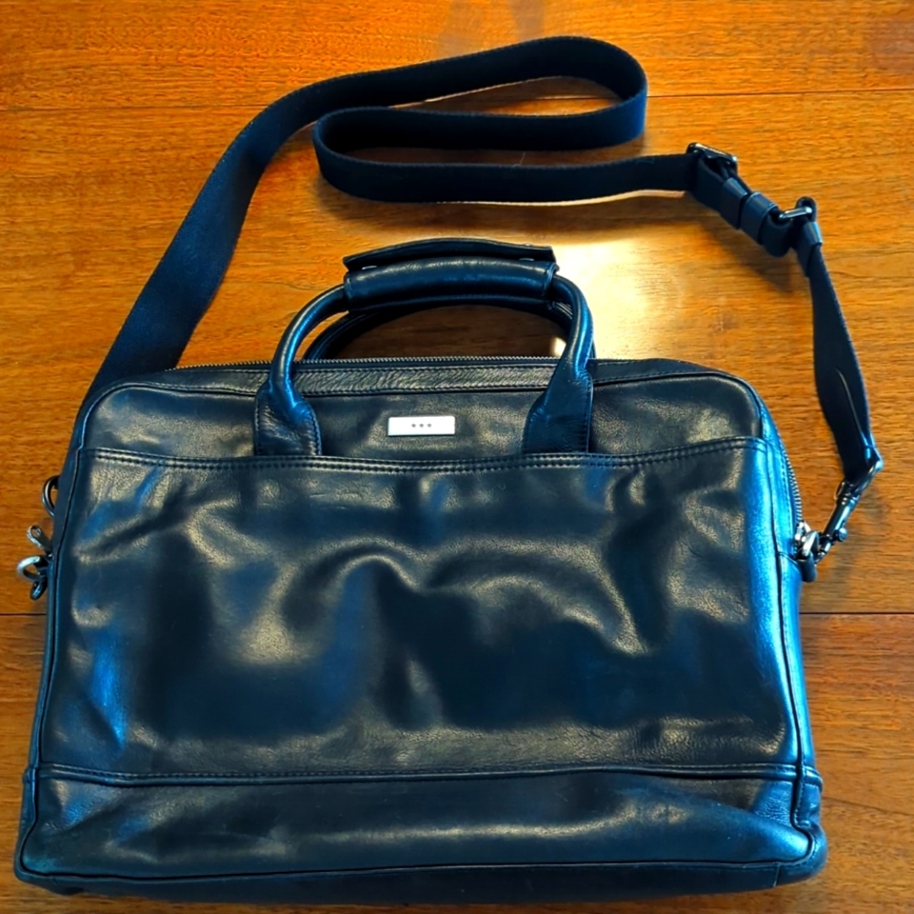 John Varvatos Unisex Leather Bag